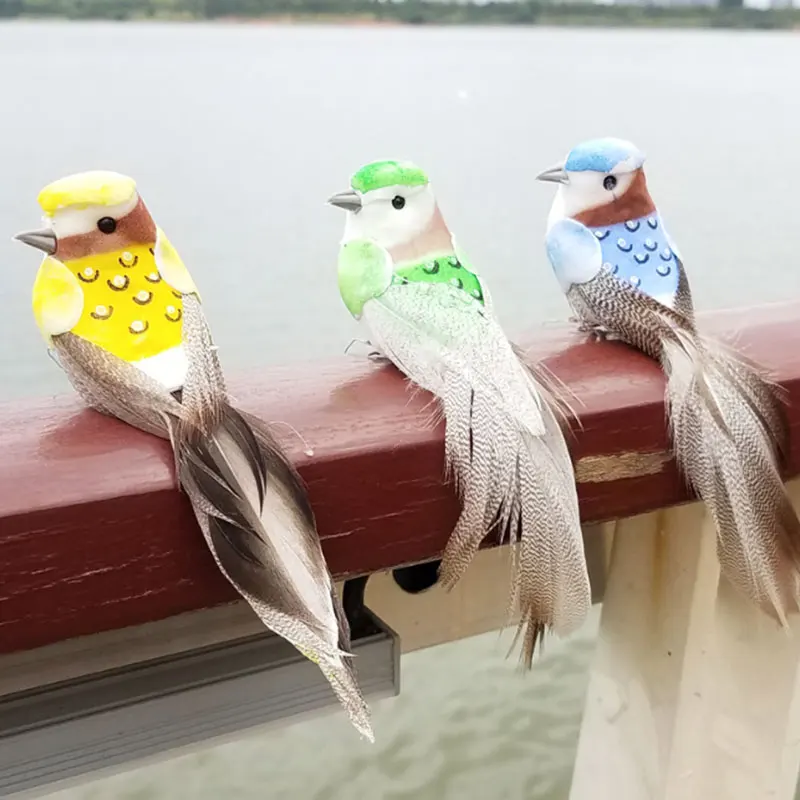 Имитация птицы фигурка орнамент статуи животных реалистичные Красивые пены двор Декор садовый газон ручной работы дерево