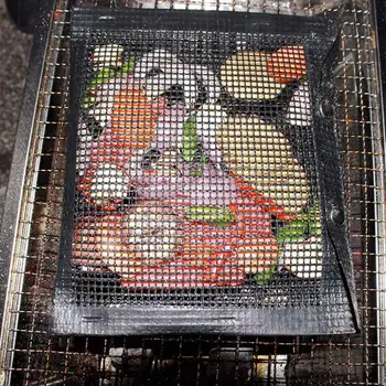 

Non-stick BBQ Mesh Bag Heat-resistant Barbecue Mesh Bag Reusable Mesh Grilling Bag BBQ Supplies Kitchen Tools