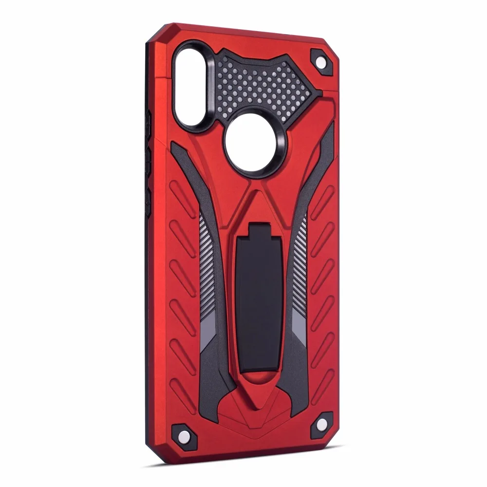 Shockproof Tough Silicone Armor Phone Case Stand Holder