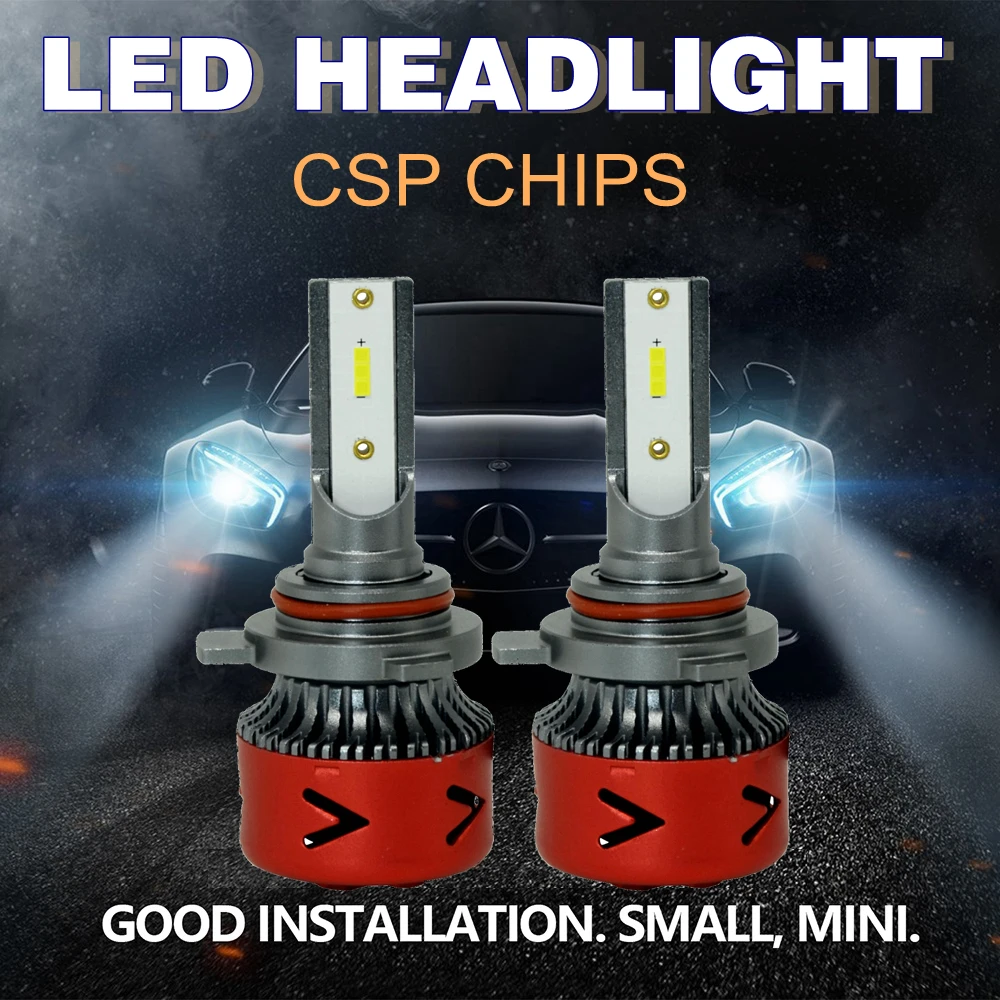 1 пара CSP светодиодный авто фары H7 светодиодный H4 12V 9005 9006 помощи при парковке 9012 H11 лампы H1 9012 6000K Hir2 туман светильник мотоцикла мини Размеры