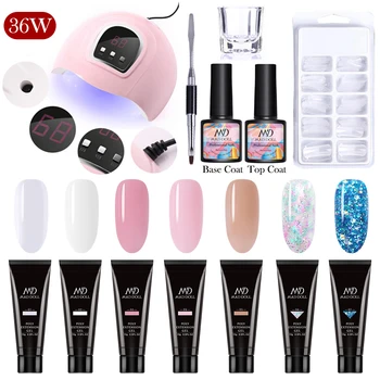 

MAD DOLL UV Gel Set 36W UV Lamp Nail Dryer Gel Acrylic Quick Building Finger Extension Soak Off UV Gel Manicures Set