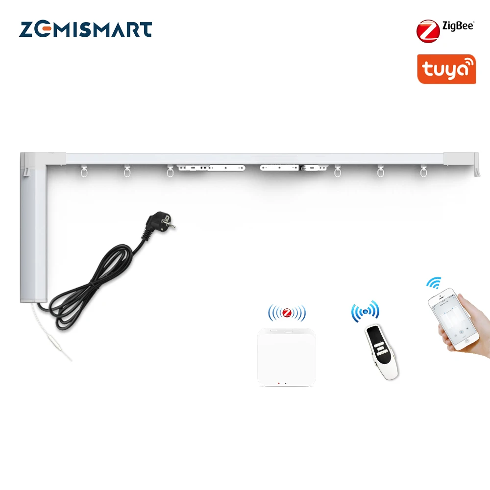 Zemismart умная жизнь Zigbee занавес трек Alexa Echo Google Home управление через tuya электрический занавес s Rod Broadlink