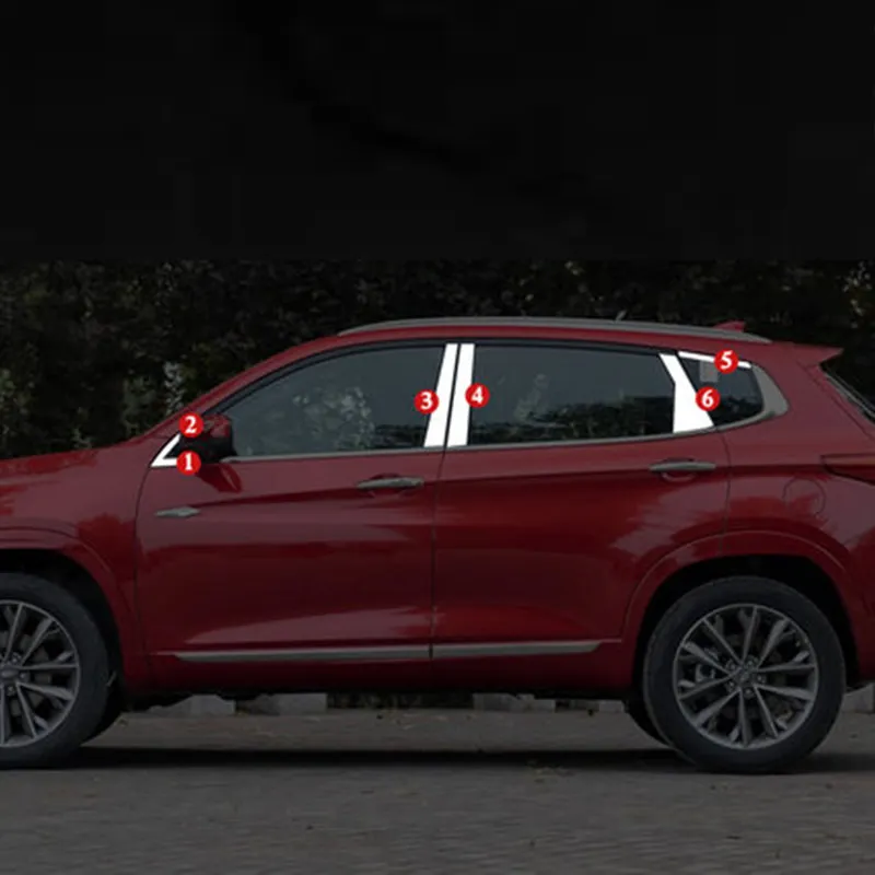 C Для Chery Tiggo 7, Tiggo7, автомобильное окно яркая полоса - Название цвета: C