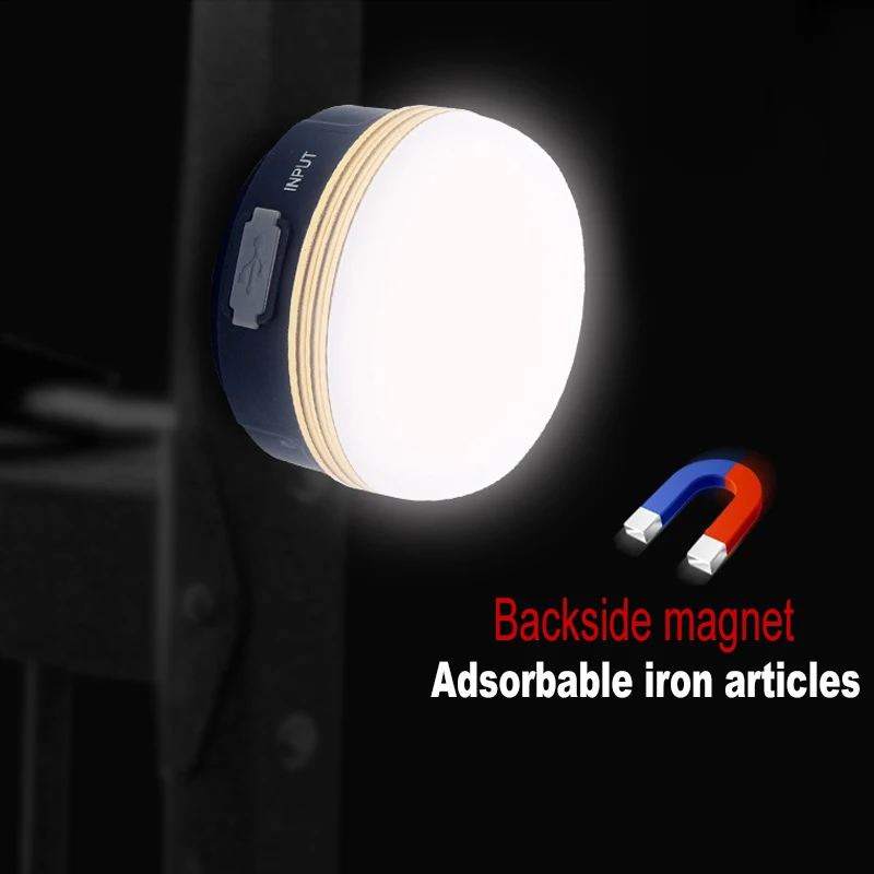 Наружные портативные светильники USB перезаряжаемая батарея кемпинг Led Пешие прогулки аварийная Охота энергетическая лампа светодиодное освещение
