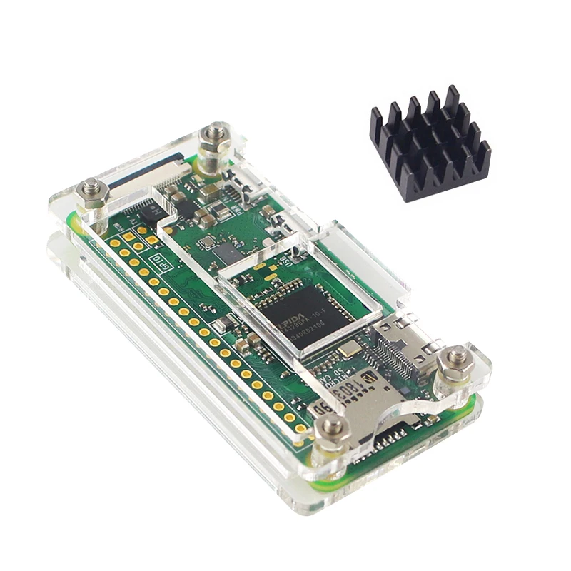 Raspberry Pi Zero Case 3 цвета акриловый корпус с алюминиевой теплоотвод для V1.3/W/WH 0