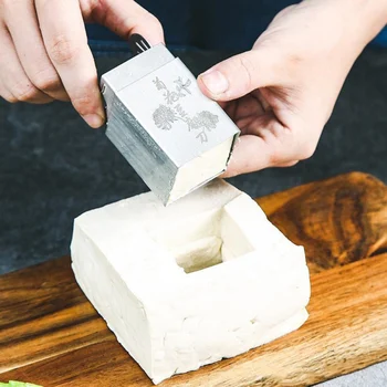 

Square Grids Shaped Tofu Cutter Stainless Steel Tofu Slicer Manual Press Shredder Cooking Vegetable Tools Kitchen Accessories L