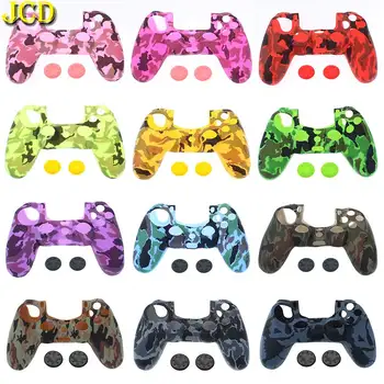 

JCD Silicone Rubber Protective Skin Cover Case & Joystick Grip Cap For Sony Playstation Dualshock 4 PS4 Slim Pro Controller
