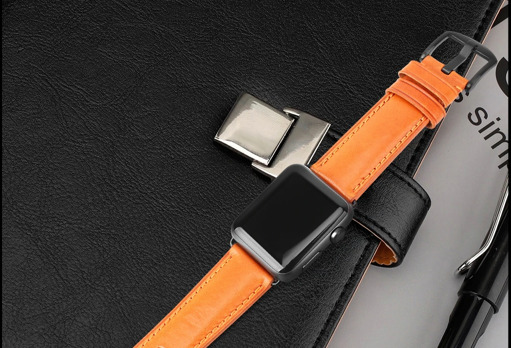 MAIKES из натуральной кожи ремешок для наручных часов для Apple Watch, версии 44 мм, 42 мм, 40 мм, 38 мм, версия 4/3/2/1 Для мужчин и Для женщин наручных часов iWatch, ремешок для часов