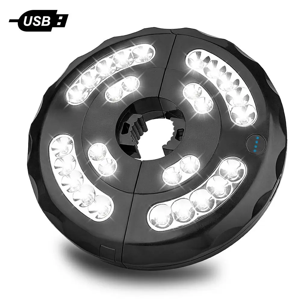 28LED Patio Umbrella Light 3 Mode Outdoor Camping Light Night Tent Patio Garden Emergency With Auto-Adjustable Clamp patio umbrella lights