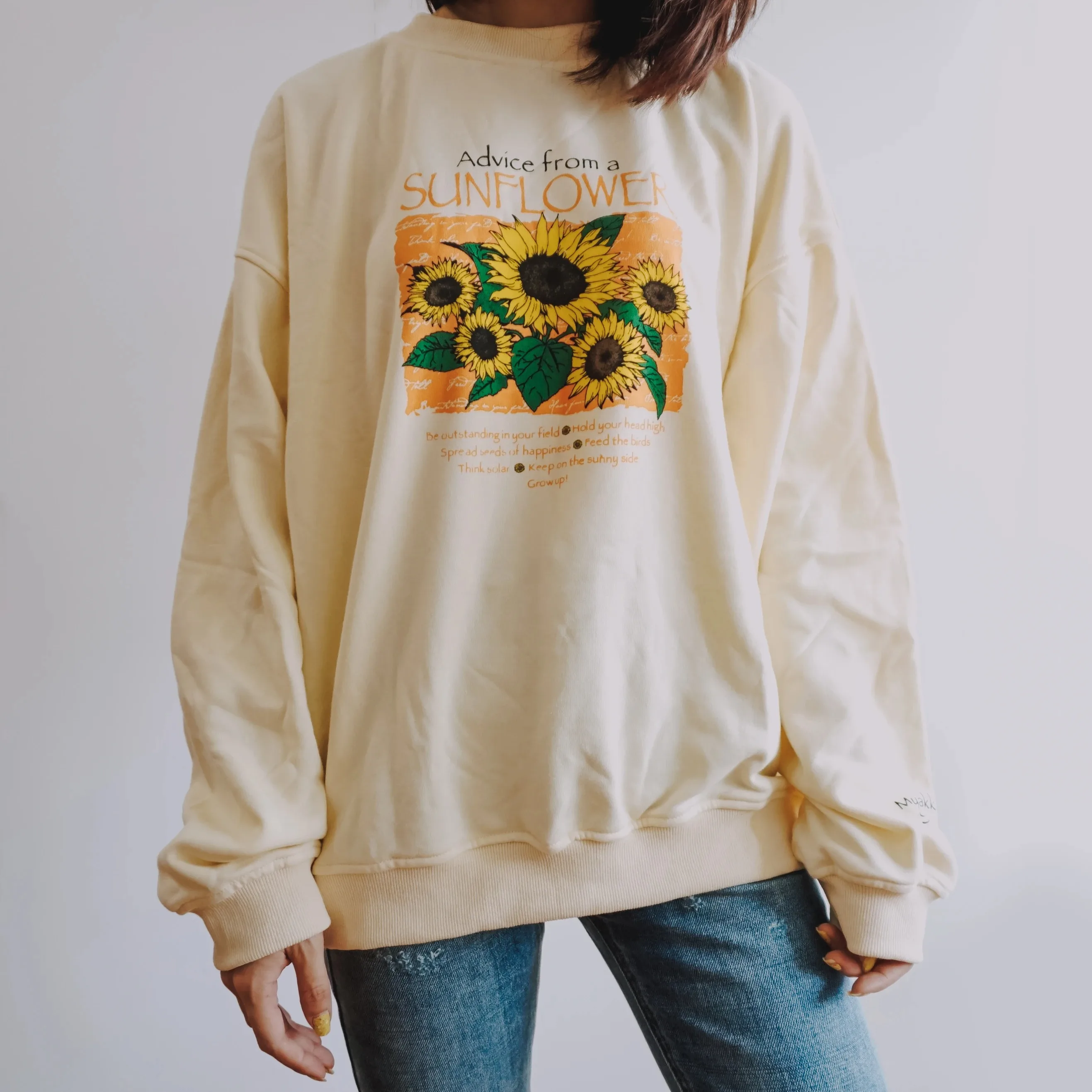 

Cute Tops Sunflower Hoodie Sweatshirt Women Oversize Tops Pattern Printed Sweatshirt Autumn Outerwear Warm Pullover Long Sleeve