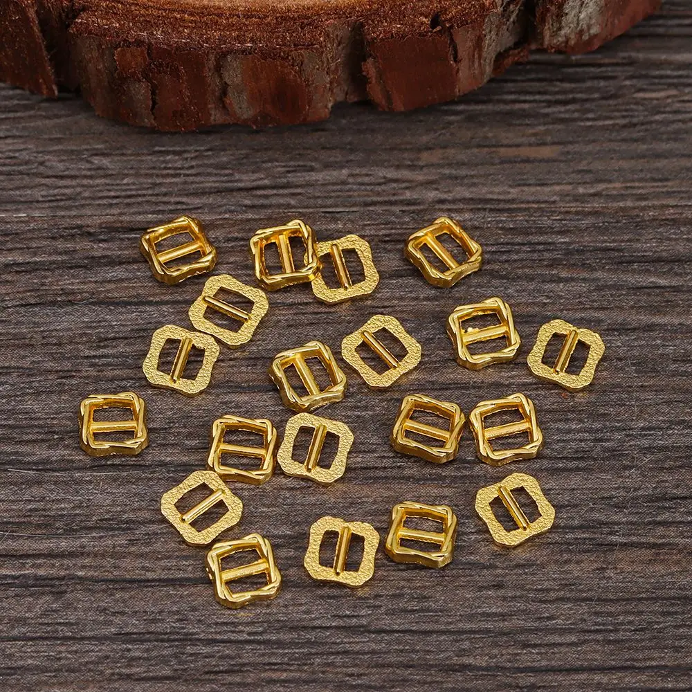 20Pcs 3.5mm Tri-glide Buckle 4 Colors Mini Ultra-small Pattern Belt Buttons DIY Dolls Buckles Girls Toys Doll Bags Accessory