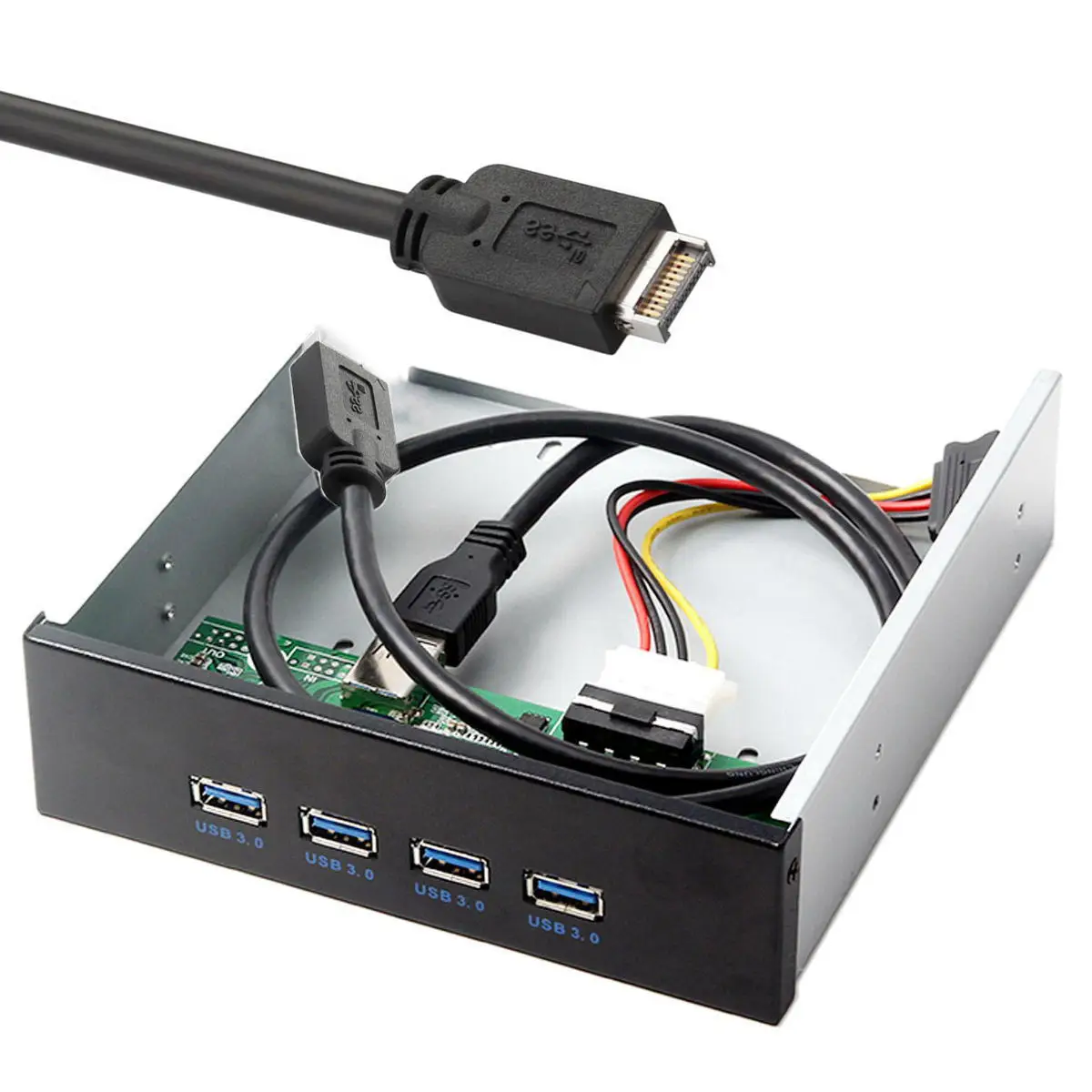

4 Ports Front Panel USB 3.0 HUB Motherboard to USB 3.1 Front Panel Header Cable for 5.25" CD-ROM Bay