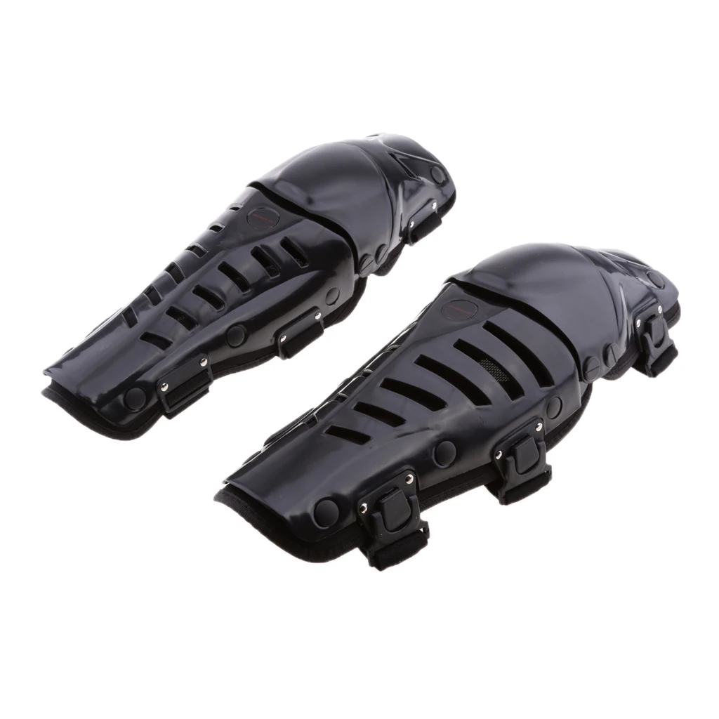 Adjustable Motorcycle Adult Knee Pad Shin  Guard Protective Gear Black