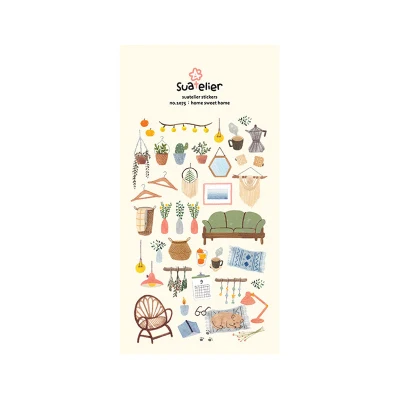 SONIA Daily Paper Sticker DIY Decorative Diary Scrapbook Planner Journal Stickers Kawaii Stationery School Supplies Papeleria C13 Sweet home