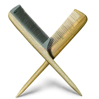 

comb hair Natural Green Sandalwood Pointed Tail Comb Home Authentic Horn Combs Pick Wood Children Electrostatic Professional