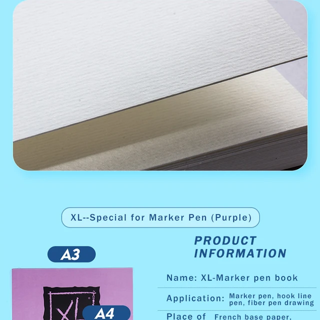 Canson Xl Marker Papers Pad 70gsm 50 Sheets France A3 A4 Drawing