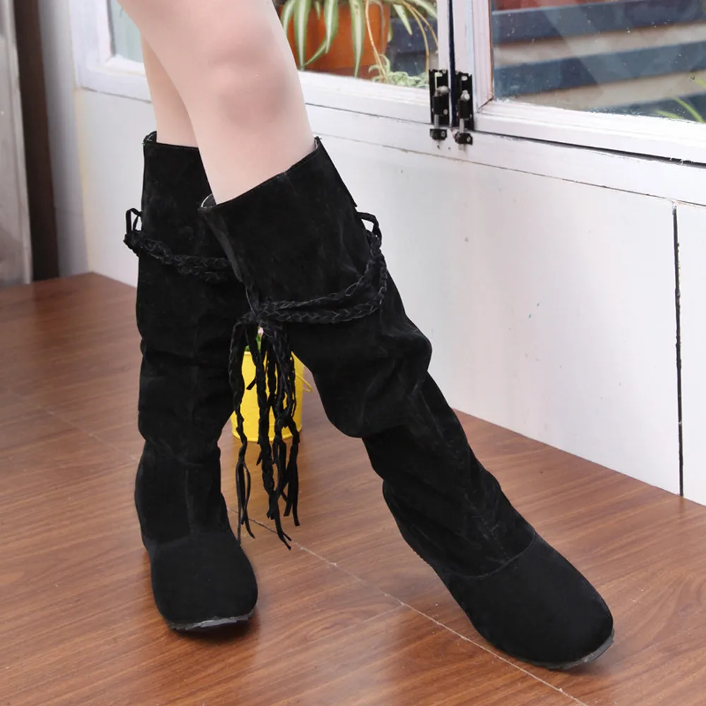 2019 г. женские ботинки зимние сапоги на танкетке увеличивающие рост платформе botas