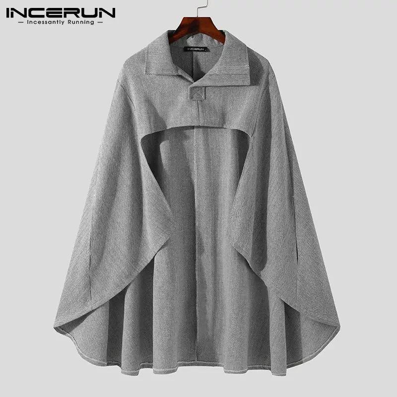 Vermoorden betreden Gecomprimeerd Incerun Tops 2021 Fashion Casual Poncho Mannen Winter Knappe Dragen Korte  Cape Solid Comfortabele Jassen Vleermuis Mouw Cape Jassen S-5XL - AliExpress