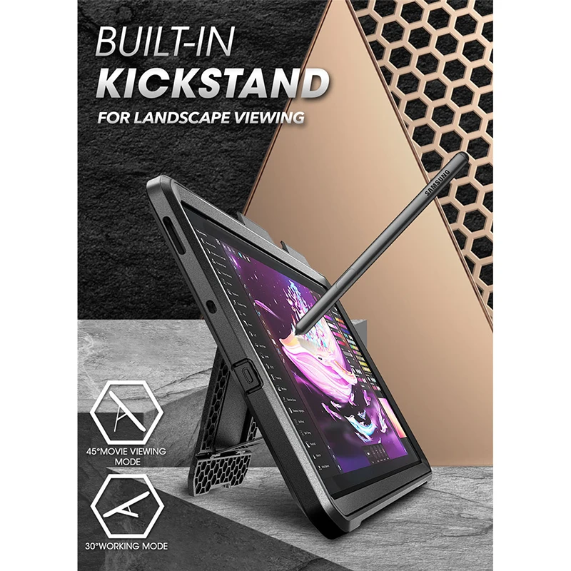 Galaxy Lite Case 10.4 2021 Sm-p610 - P615 Supcase ub Pro Full-body Cover With Built-in Screen Protector& s Pen Holder For Tab s6 - Imagem 4