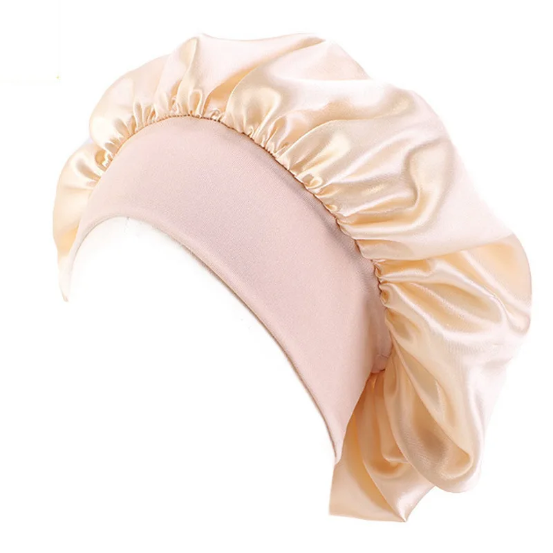 Enfants Satin Bonnets Nuit Sommeil Cap Cheveux Bonnet Chapeau Soie