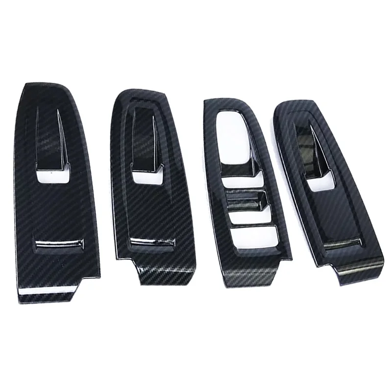 4Pcs ABS Carbon Fiber Interior Door Window Lift Button Switch Panel Cover Trim Molding for Subaru XV Crosstrek 2018 LHD | Автомобили и