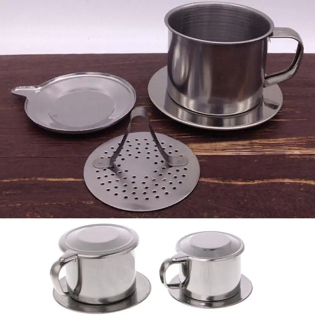 Vietnamese Stainless Steel Coffee Filter Cup Drip Maker Infuser With
