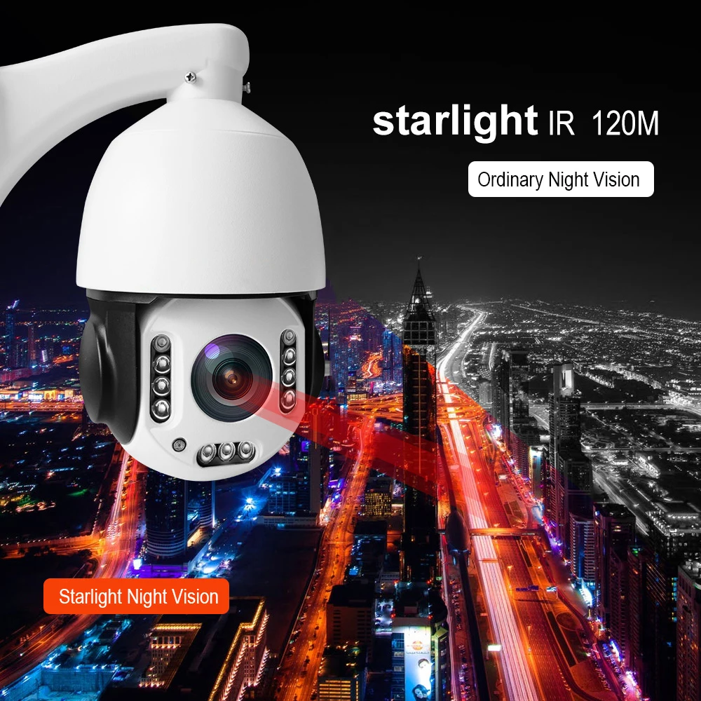  Full HD 5MP 20X Zoom Wireless Humanoid Tracking PTZ IP Camera Built in WIFI Auto Tracking PTZ Speed