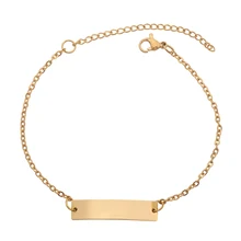 Очаровательный браслет из нержавеющей стали золотого цвета