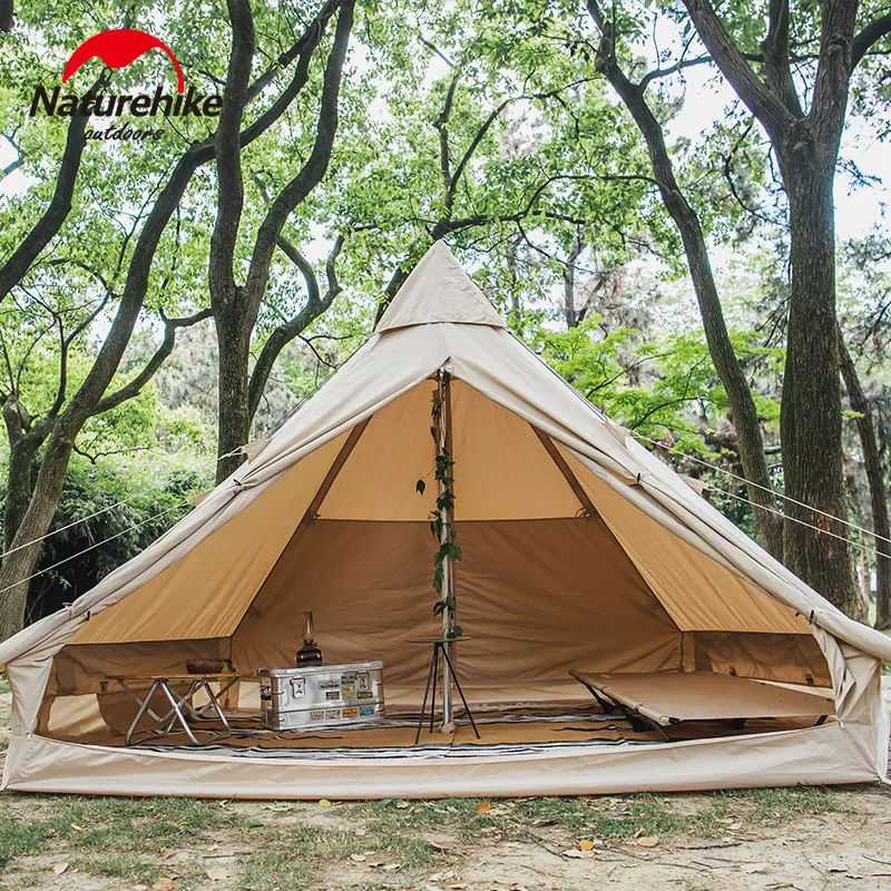 Палатка Naturehike туристическая хлопковая для 3 4 человек дышащая водонепроницаемая