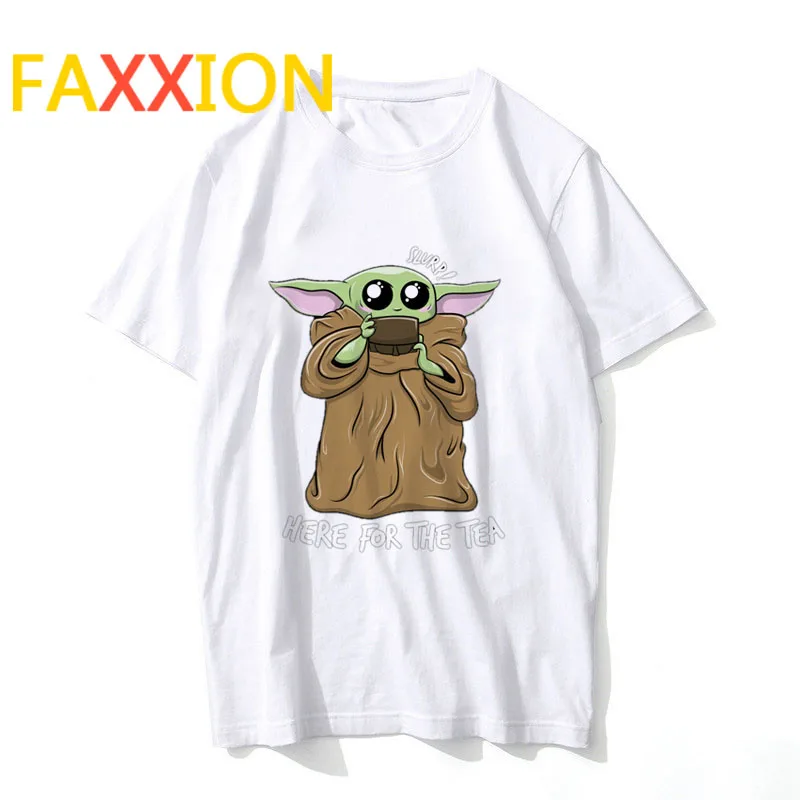 Kawaii Baby Yoda Harajuku забавная Футболка женская Мандалорская Эстетическая футболка Графический гранж корейский стиль футболка женские футболки - Цвет: 30010