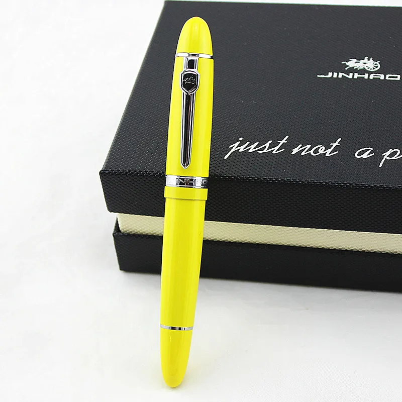 JINHAO 159 белая Улучшенная деловая чернильная ручка 0,5 мм широкая авторучка, толстая для подарков, для офиса, учебы, студентов, с использованием