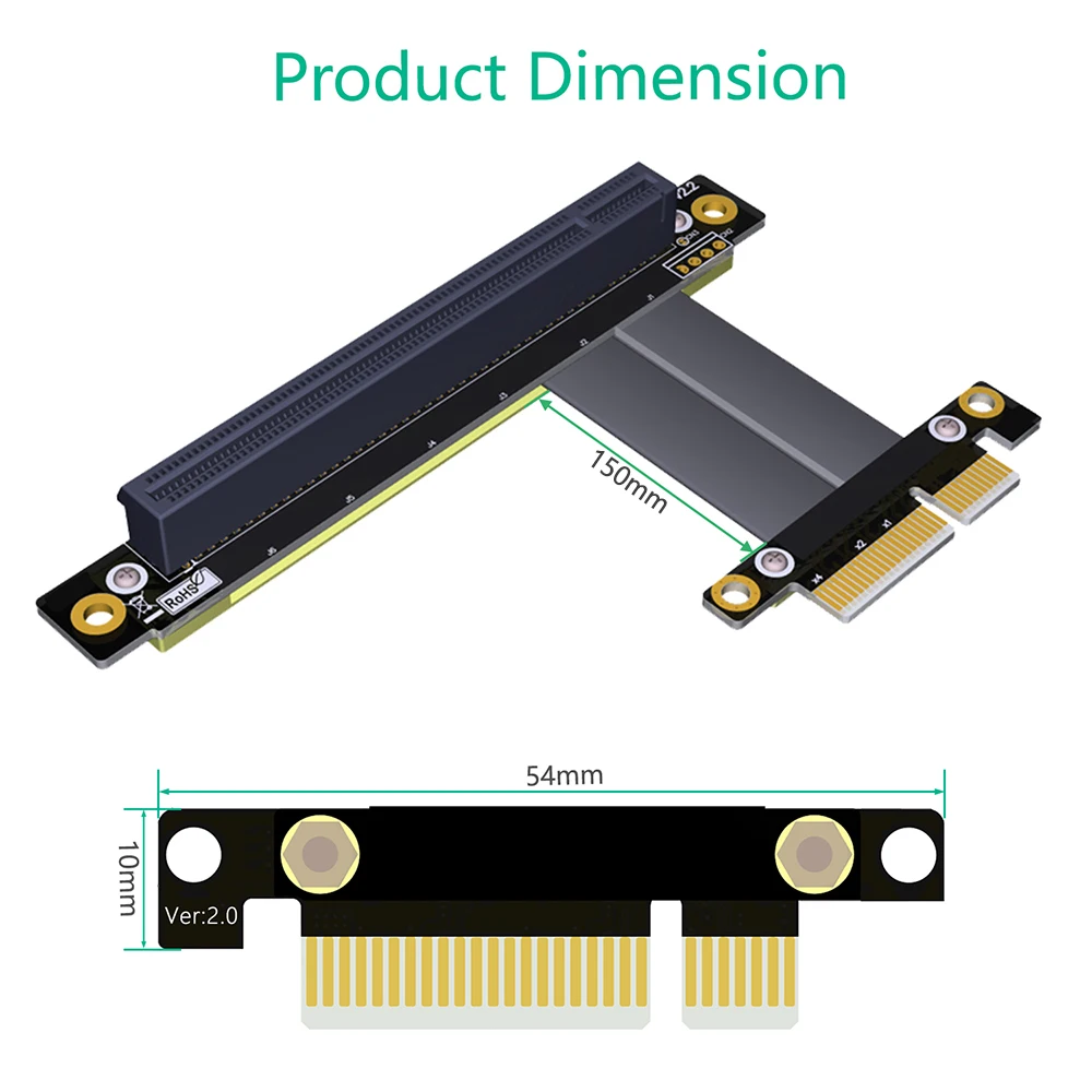 PCI Express PCIE Riser Card PCI-E 4X to 16X удлинитель для ПК графическая карта PCI Express Разъем гибкий кабель удлинитель Riser