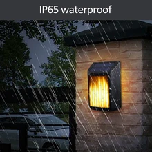 Водонепроницаемый Солнечный настенный светильник, садовый пейзаж, имитация пламени, светильник, наружный светильник, настенные лампы, наружные настенные лампы, украшения