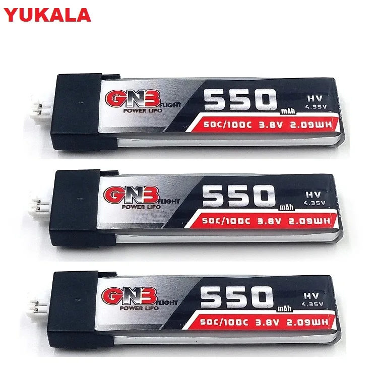 YUKALA 550mAh 3,8 V 50C LiHV LiPo аккумулятор PH2.0 разъем для TINY8X TINY7 B06 Beta75 FPV Дрон 3,8 V 550MAH - Цвет: 3PCS PH2.0 Plug