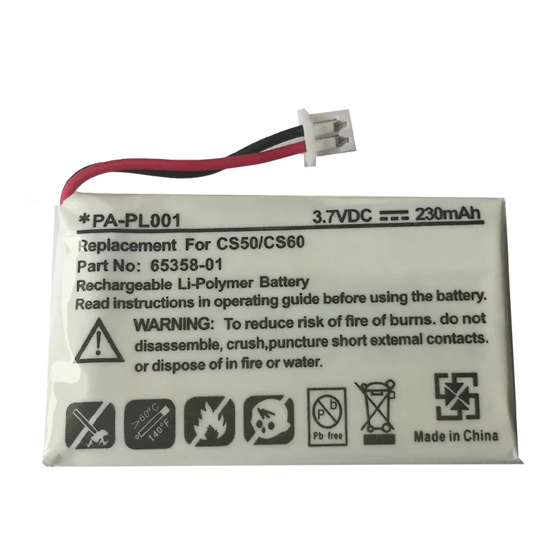 

ZHUJI 230mAh Battery for Plantronics CS50, CS55, CS60,64327-01,65358-01