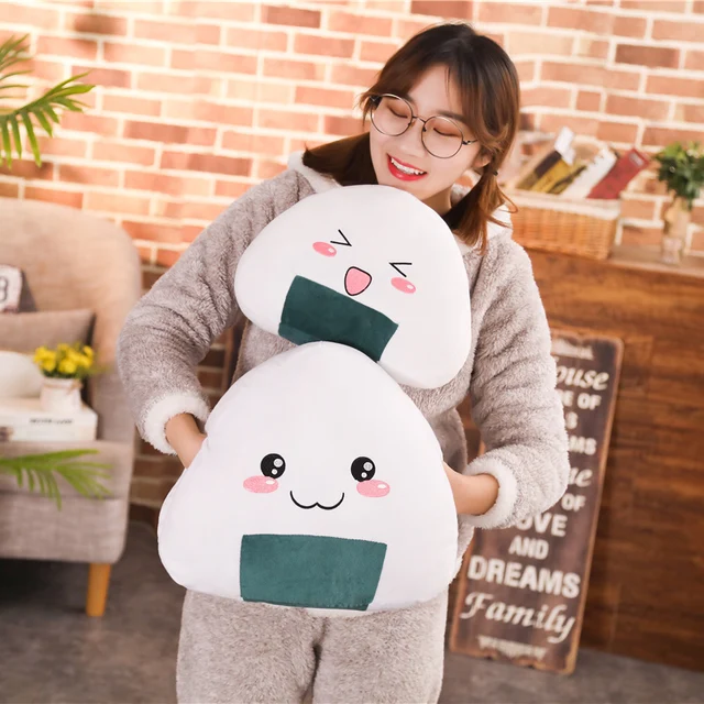 30~50cm Cute Japan Seaweed Sushi Plush Toy Emotional Stuffed White Rice Roll Food Pillow Snack Cushion Decor Kids Gift 4