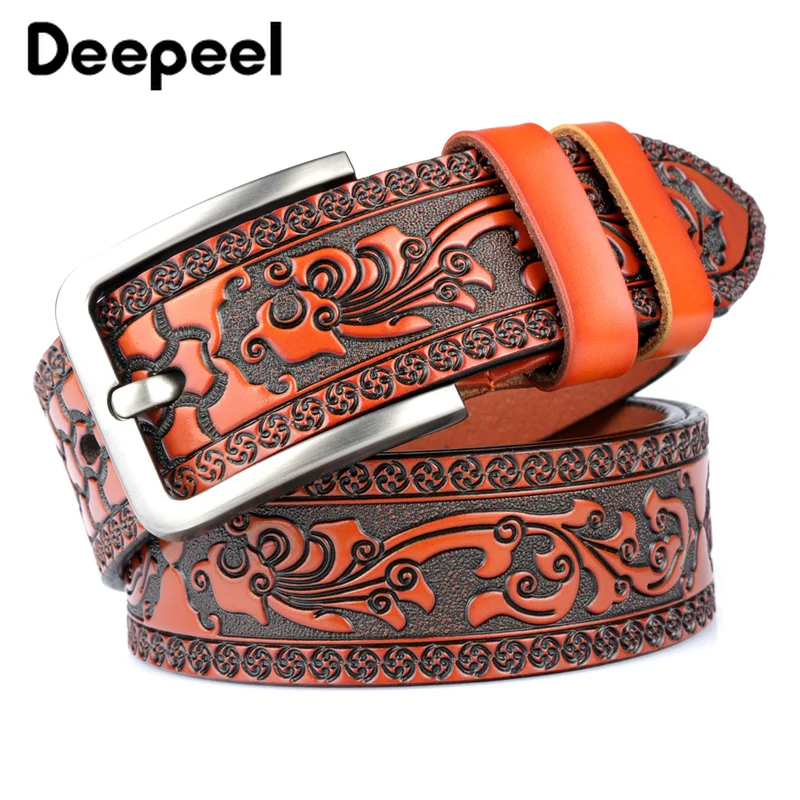 Deepeel 3 8*105 125 см мужской кожаный ремень модная Роскошная натуральная кожа ремни DIY