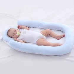 Berceau en tissu doux en peluche pour bébé, mignon et pratique, Portable, amovible, oreiller en forme, lit de nouveau né, tapis de couchage chaud, cadeau 