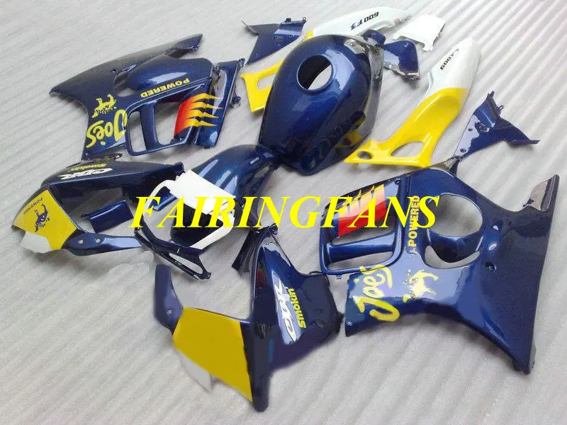 Мотоцикл обтекатель комплект для HONDA CBR600F3 97 98 CBR 600 F3 CBR 600F3 CBR600 1997 1998 синий желтый Обтекатели части+ подарки HM25