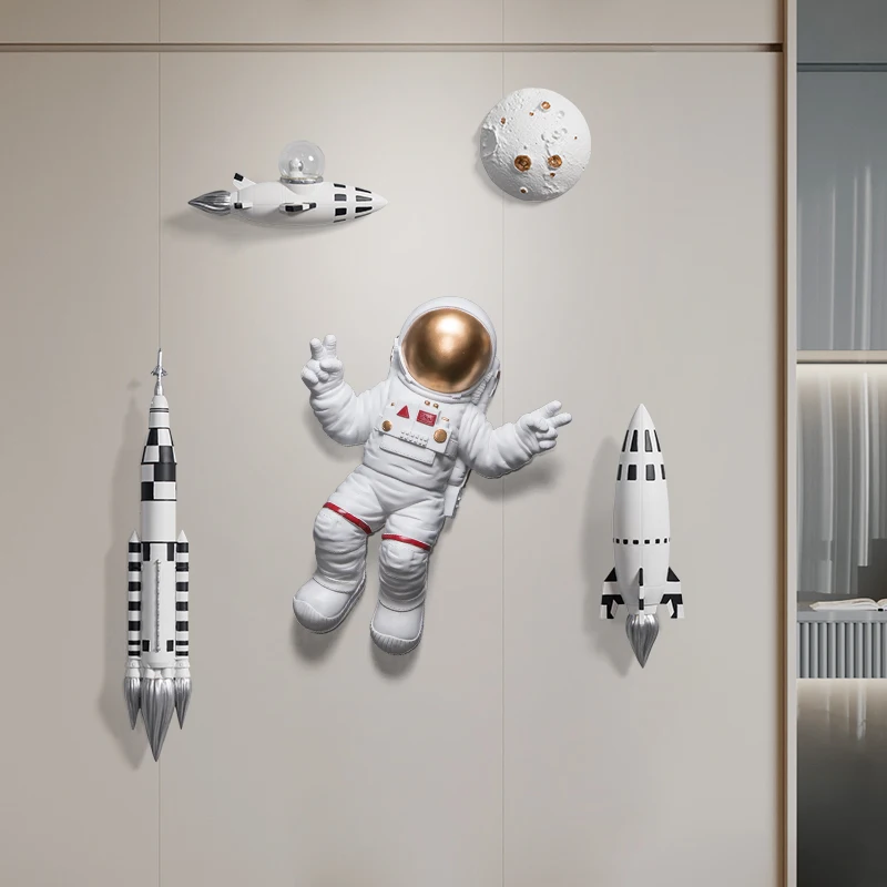 Astronaut Wall Decoration Home Decor 3D Airship Rocket Wall Hanging