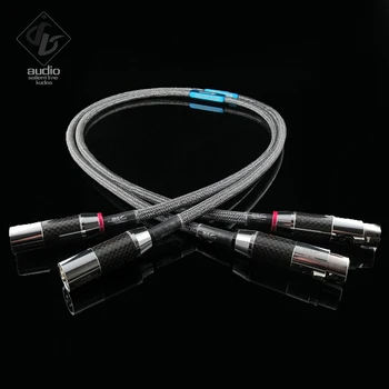 

2pcs SLK-KA08 Golden Ratio Copper RCA Lotus XLR Balanced Audio Signal Cable