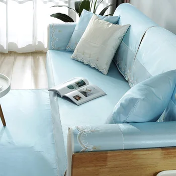 

Ice Silk Sofa Cushion Summer Non-slip Cushion Cushion Nordic Style Sofa Towel Modular Sofa Cover for Living Room Decor