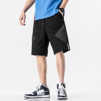 

Korea 2020 Summer Men Cargo Shorts Casual Multi Pocket Short Pants Hip Hop Streetwear Punk ROCK Trouers