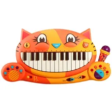 Америка B. Toys B. Строительные блоки из гибкого клея с цифрами для младенцев, набор Дженга, обучающая игрушка для укуса, игрушка для кошек, пианино