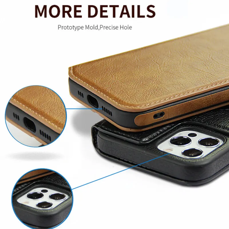 Magnetic Flip Leather Phone Case For iPhone 12 13 11 Pro Max XR XS Max X 7 8 Plus SE 2020 12 11 13 Pro 13 Shockproof Back Cover best iphone 11 Pro Max case