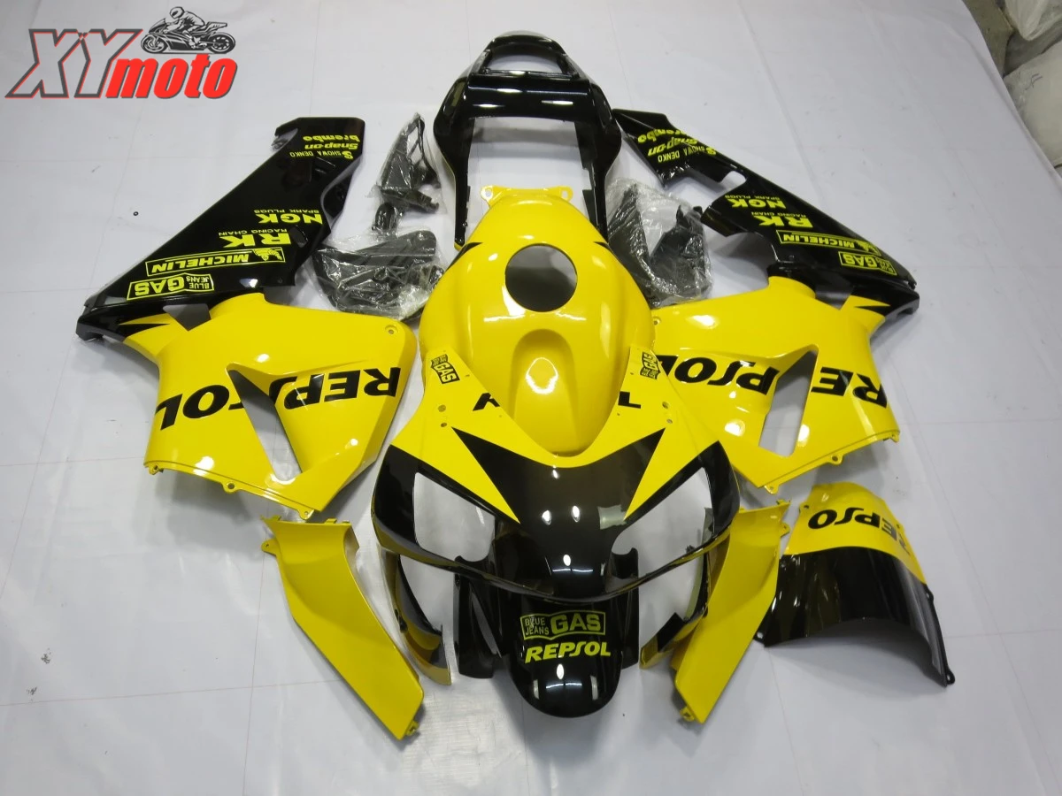 

Injection ABS Fairing For CBR600RR F5 2003-2004 Motorcycle Full Fairing Kits For CBR 600RR 03-04 Bodyworks Yellow Repsol