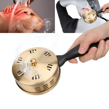 

Pure Copper Handheld Moxibustion Box Warm Moxibustion with Handle for Household Salon Pain Relief Chinese Traditional Therapy a