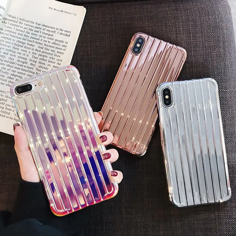Gold Silver Bling Glossy Phone Case For iphone 7 8 6s 6 s Plus Cover Funda Apple XS Max XR X 7plus 8plus |