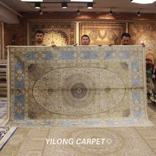YILONG 6'x9' традиционный Кью персидский шелковый ковер Восточный коврик ручной работы для гостиной(ZQG329A