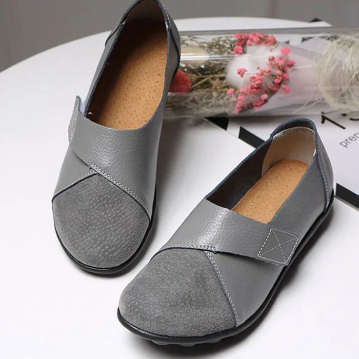 Women Suede Loafers Comfy Slip-on Soft Sole Casual Breathable Flats Shoes J9